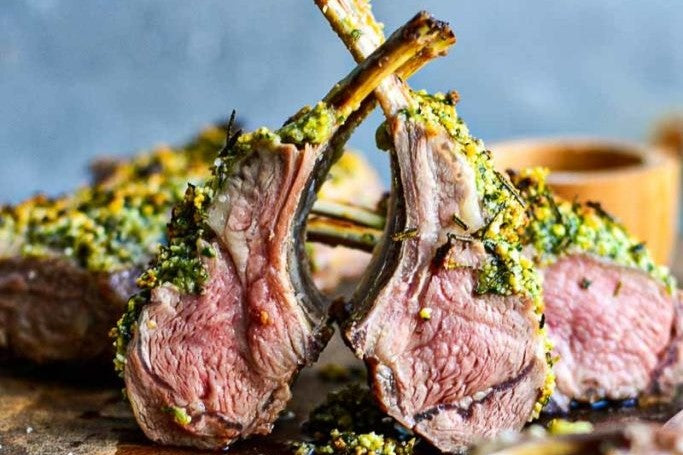 Herb Crusted Rack of Lamb (8 Chops)