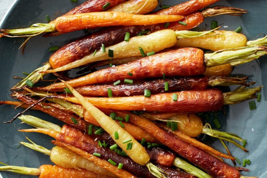 Wine Poached Heirloom Carrots